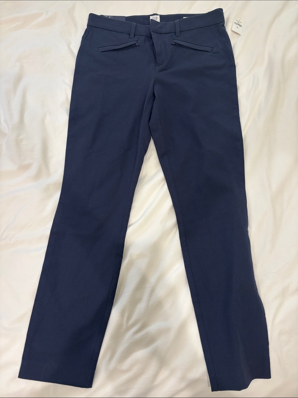 GAP Women's Navy Boot-Cut Stretch Pants